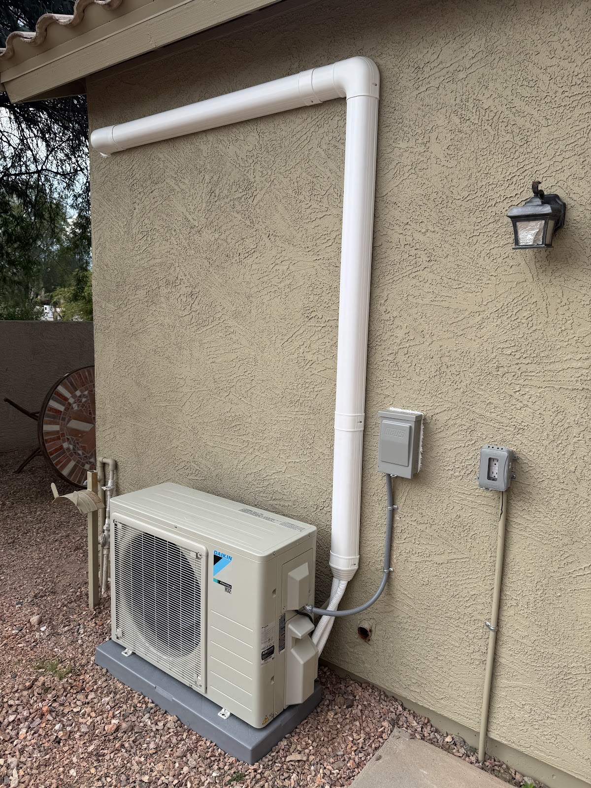 Daikin ductless mini-split condenser installed at a Fountain Hills home by Sonoran Sun