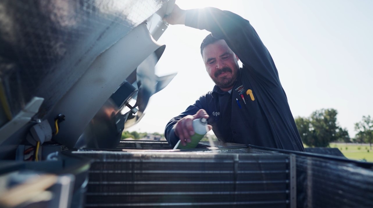Sonoran Sun technician on a job at an East Valley home